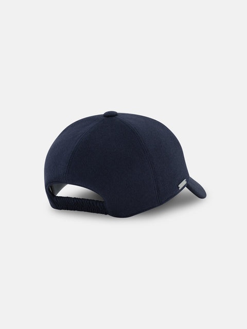 Cashmere Baseball Cap – Navy Blue