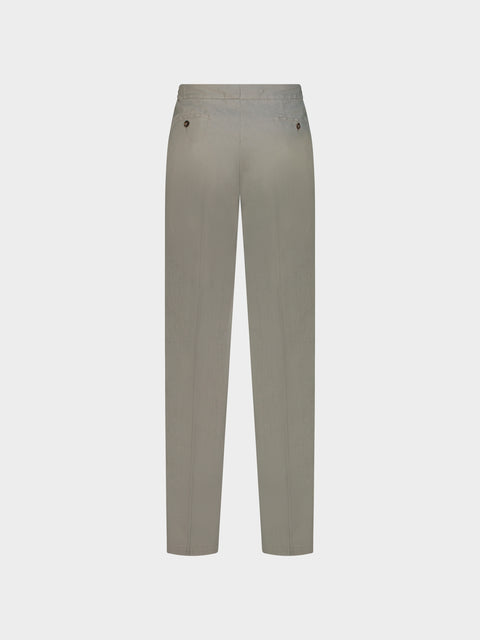 Linen & Cotton Drawstring Trousers - Stone
