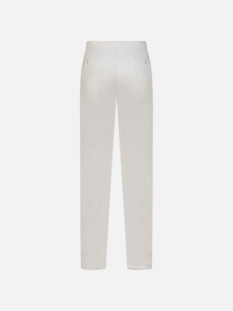 Pure Cashmere Lounge Trousers – Light gray