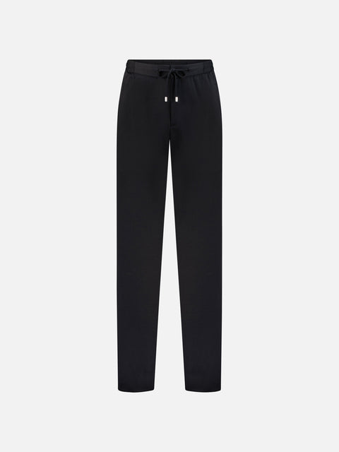 Wool Comfort Trousers – Black