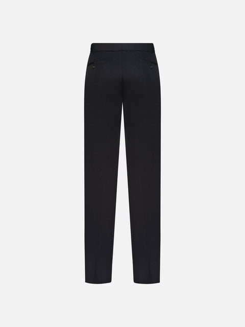 Wool Comfort Trousers – Black