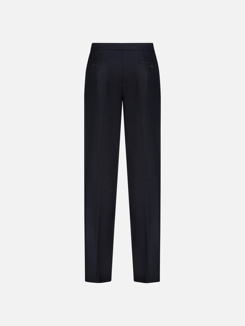 Wool & Cashmere Jogging Pants-Navy Blue