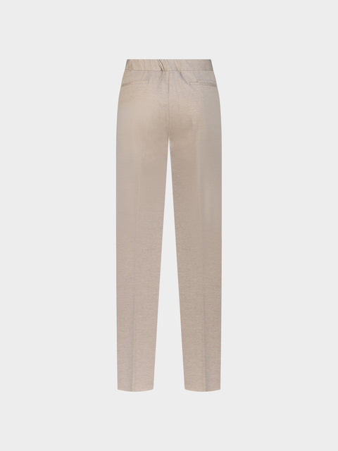 Wool & Cotton Jersey Trousers in Sabbia