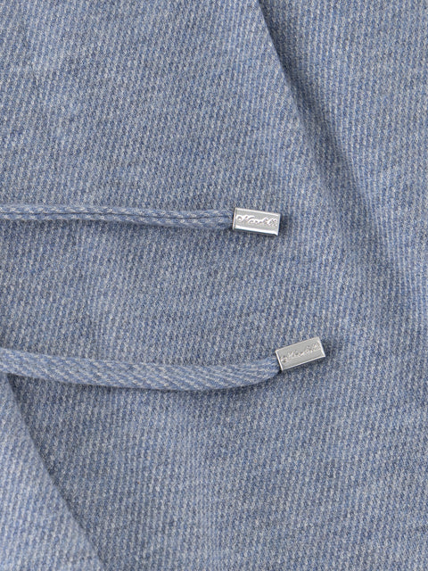 Wool & Cotton Jersey Trousers in Asphalt