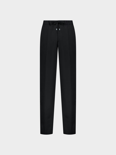 Pure Wool Jogging Trousers - Nero