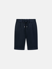 Gymsho Linen and Cotton Shorts - Navy