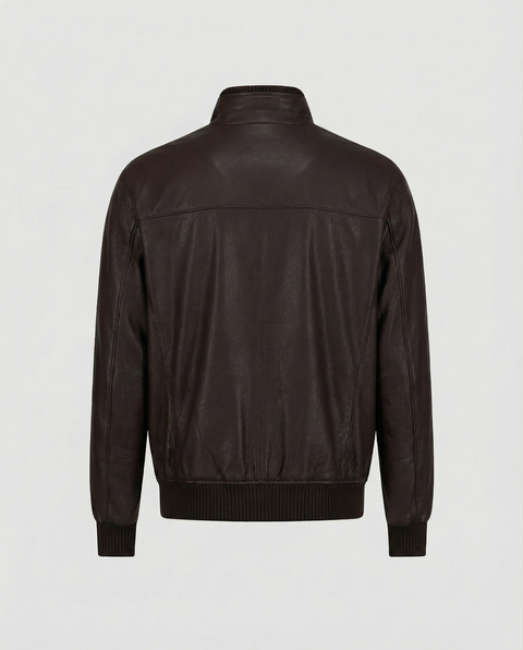 Classic Leather Blouson – Dark Brown