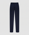 Pure Wool Pleated Drawstring Trousers — Deep Blue