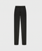 Virgin Wool Pleated Drawstring Trousers — Black