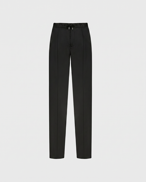 Wool Tailored Trousers - Black Pure
