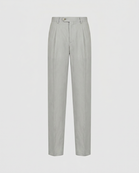 Stretch Cotton Trousers - Light Grey