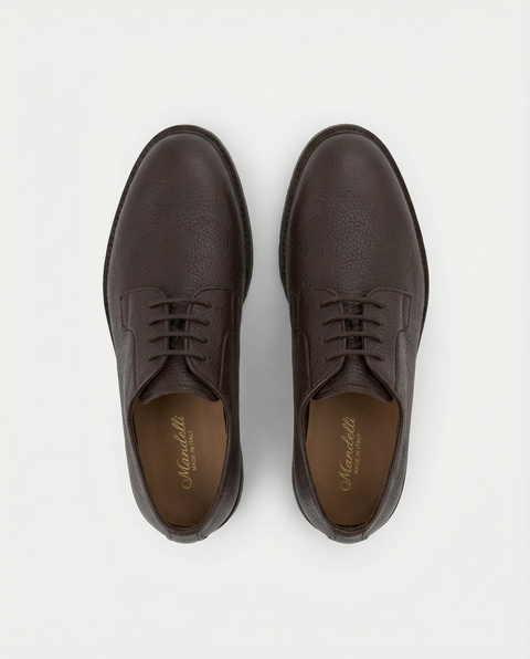 Taurus Leather Derby Shoes – Brown
