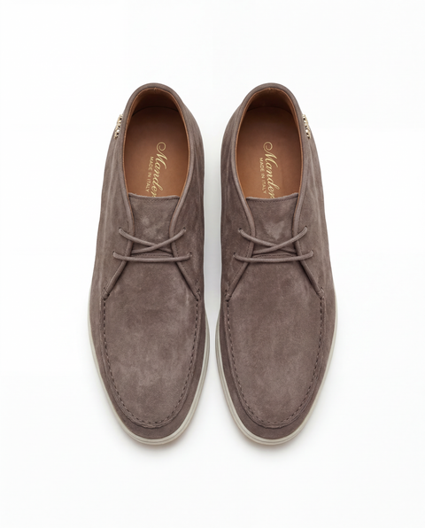 Nubuck Moc-Toe Boots – Light Brown