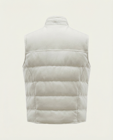 Cashmere Quilted Vest – Beige