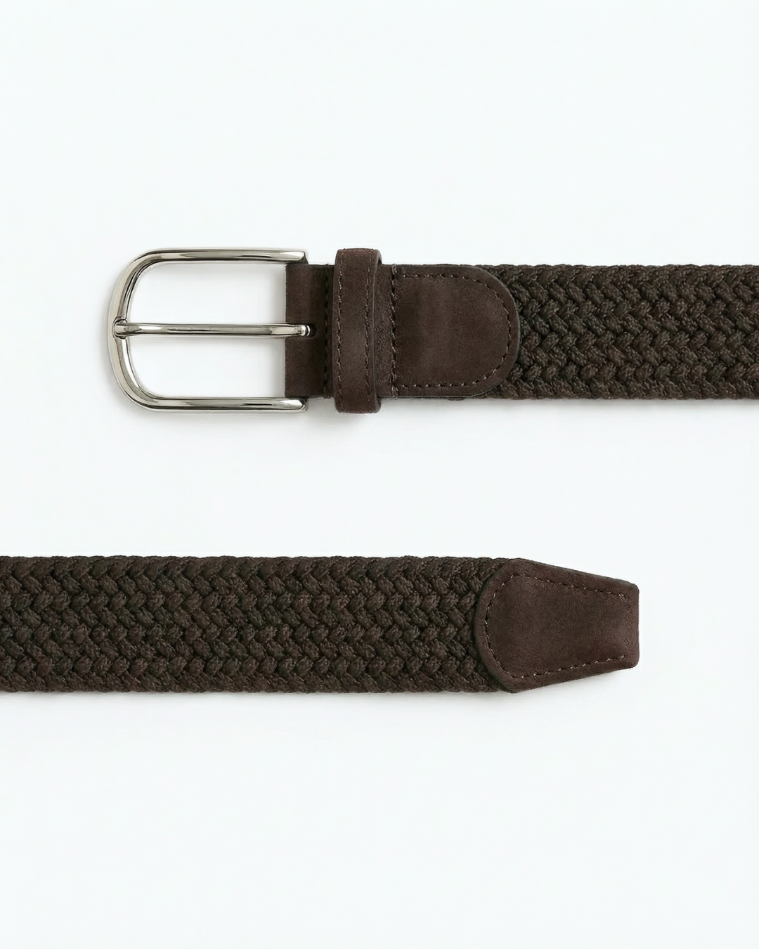Braided Fabric Belt – Marrone