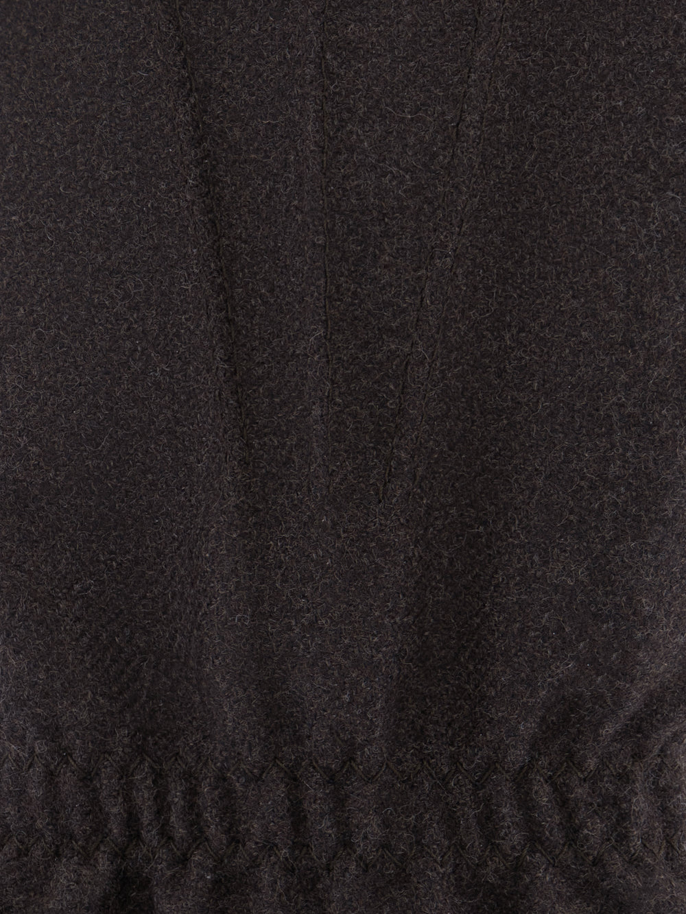 قفازات من الصوف والكشمير - بني غامق