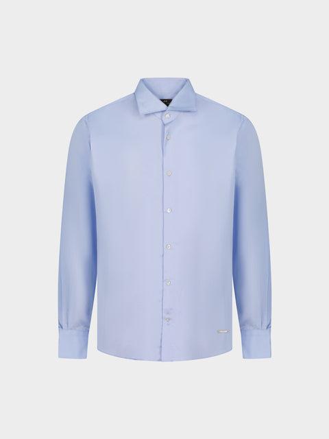 Cotton Shirt in Blu