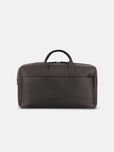 Mandelli NEWMAN Calf Leather Travel Bag — Dark Brown, view 3