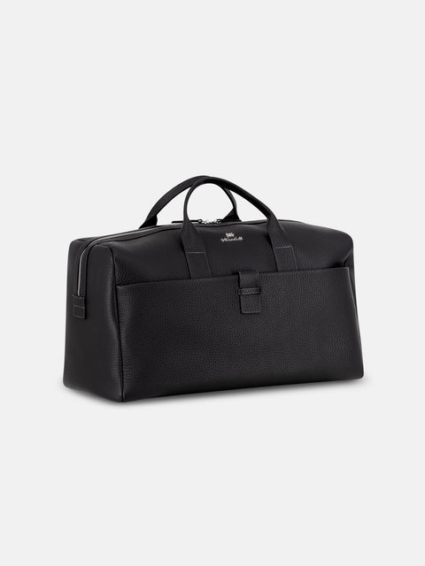 Mandelli NEWMAN Calf Leather Travel Bag — Black, view 2