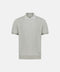 Silk & Cotton Knitted Polo with Zip – Grey