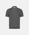 Silk & Cotton Knitted Polo with Zip – Deep Grey