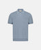 Silk & Cotton Knitted Polo with Zip – Dream Blue