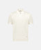 Silk & Cotton Knitted Polo with Zip – White