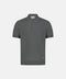 Silk & Cotton Knitted Polo with Buttons – Deep grey