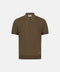 Silk & Cotton Knitted Polo with Buttons – Marrone