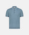 Silk & Cotton Knitted Polo with Buttons – Dream Blue