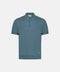 Silk & Cotton Knitted Polo with Buttons – Grey Green