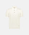 Silk & Cotton Knitted Polo with Buttons – White
