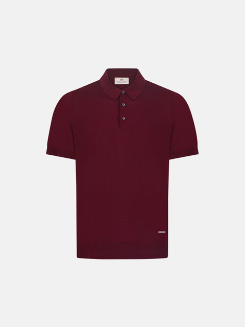 Silk & Cotton Knitted Polo with Buttons – Borgona