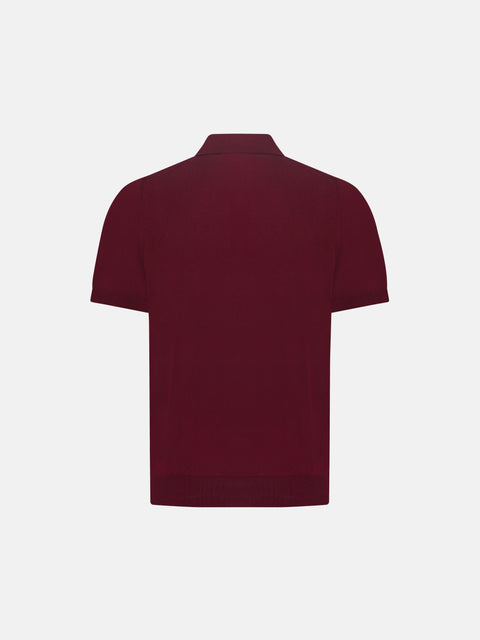 Silk & Cotton Knitted Polo with Buttons – Borgona