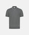 Silk & Cotton Knitted Polo – Deep grey