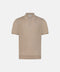 Wool & Silk Knitted Polo with Zip – Beige