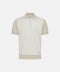 Cotton & Silk Knitted Polo with Zip – Taupe