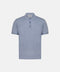 Knitted Polo in Cashmere, Silk & Hemp – Blue Coal
