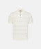 Striped Silk & Cotton Knitted Polo