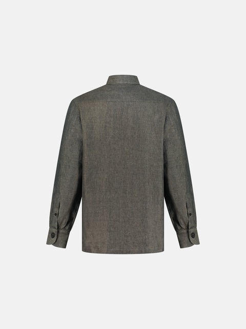 SAHARA Linen Shirt- Dark Beige