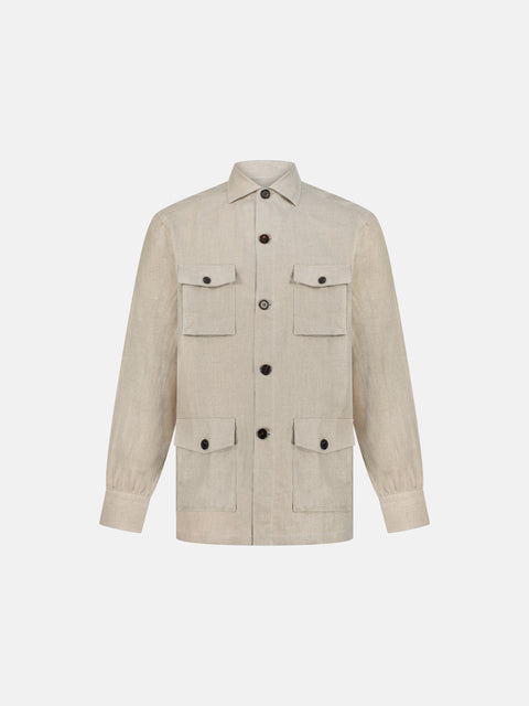 SAHARA Linen Shirt- Beige