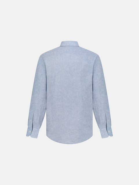 Tailor Linen Shirt- Blue Coal