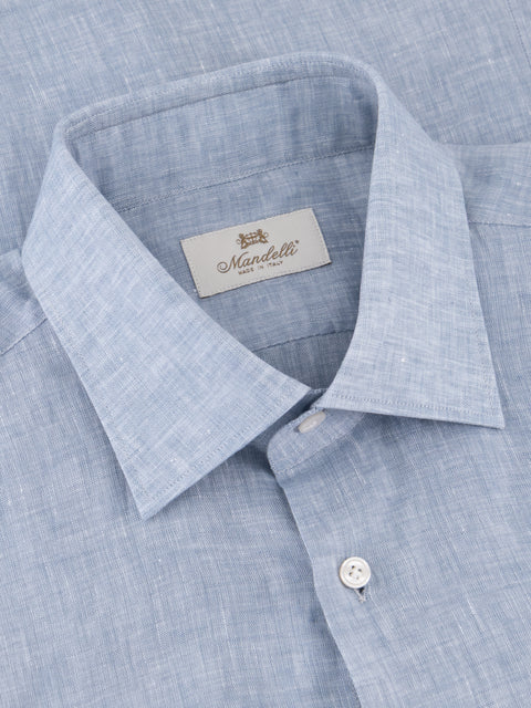 Tailor Linen Shirt- Blue Coal