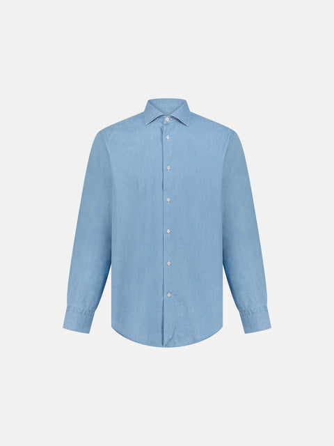 Maestri Cotton Shirt- Avio Blue