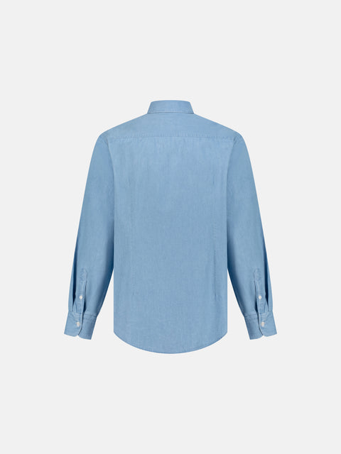 Maestri Cotton Shirt- Avio Blue