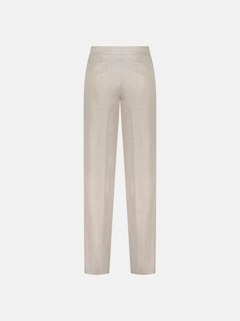 Linen Trousers - Beige