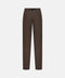 Linen Blend Drawstring Trousers - Brown