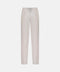 Linen Blend Drawstring Trousers - Light Grey