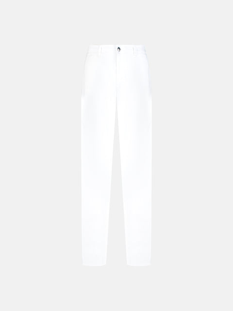 Stretch Cotton Trousers - White