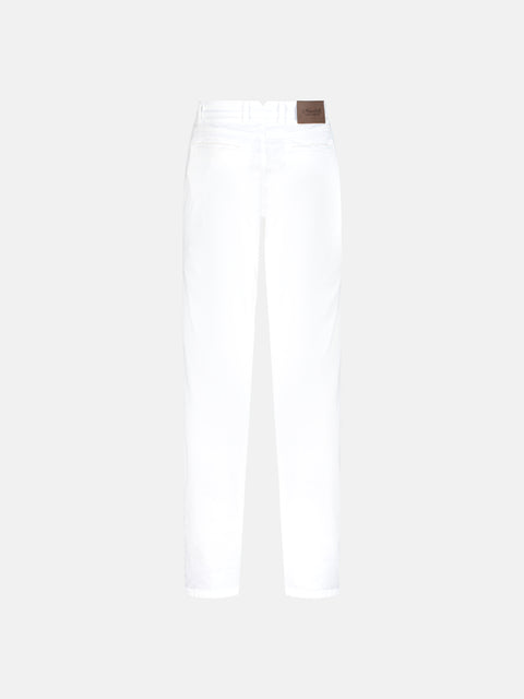 Stretch Cotton Trousers - White